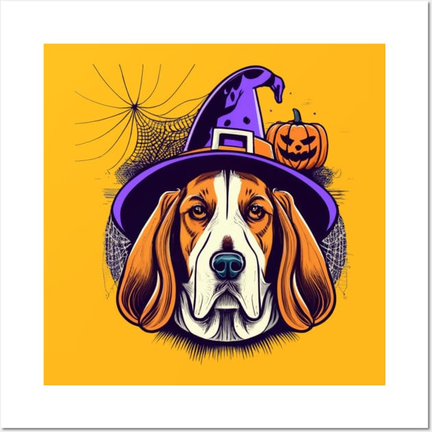 Basset Hound Pumpkin Wall Art by BukovskyART